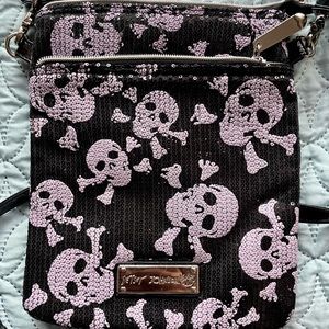 Betsy Johnson crossbody Skully bag.